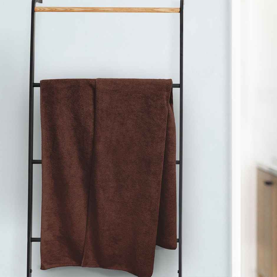 Sassoon Microfiber Medium Bath Towel | Cocoa | 60 x 120 cm