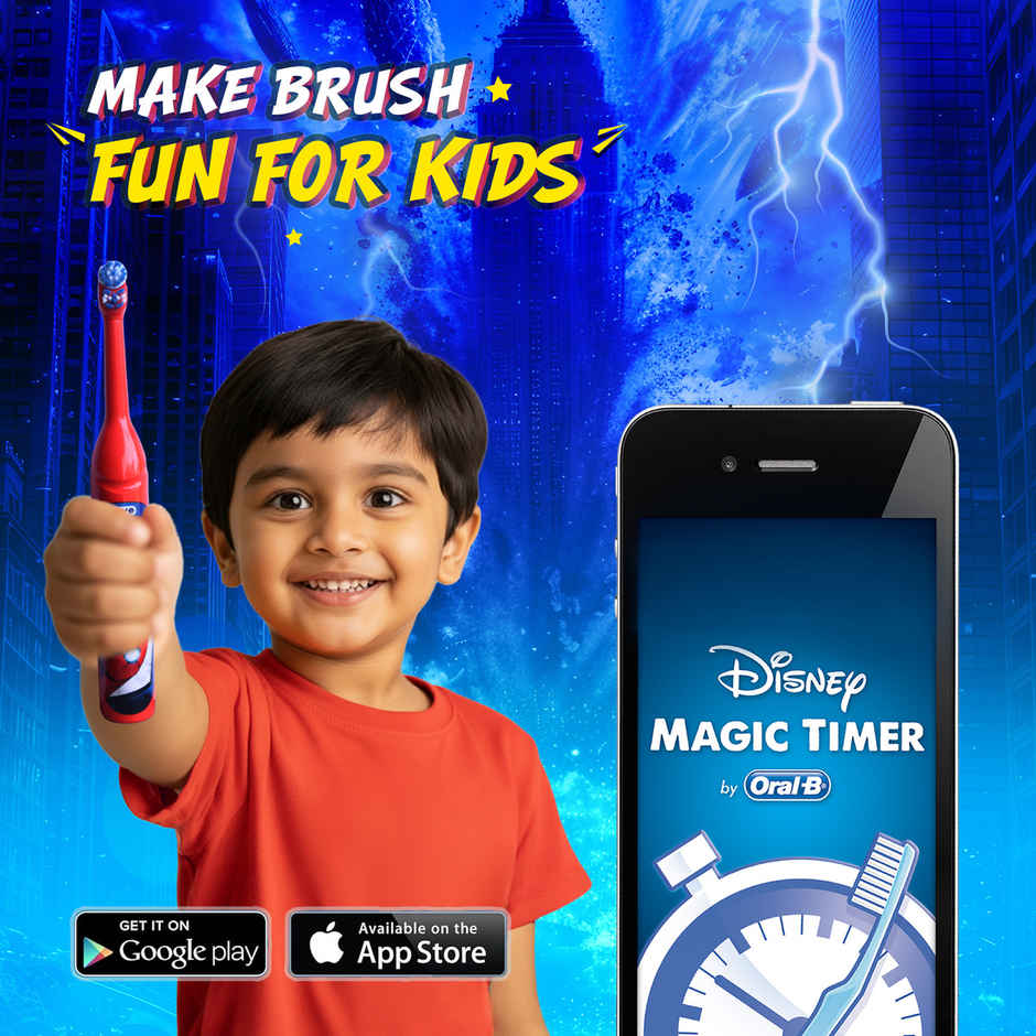 Oral-B Kids Iron Man Soft Battery Electric Toothbrush | 3+ Years