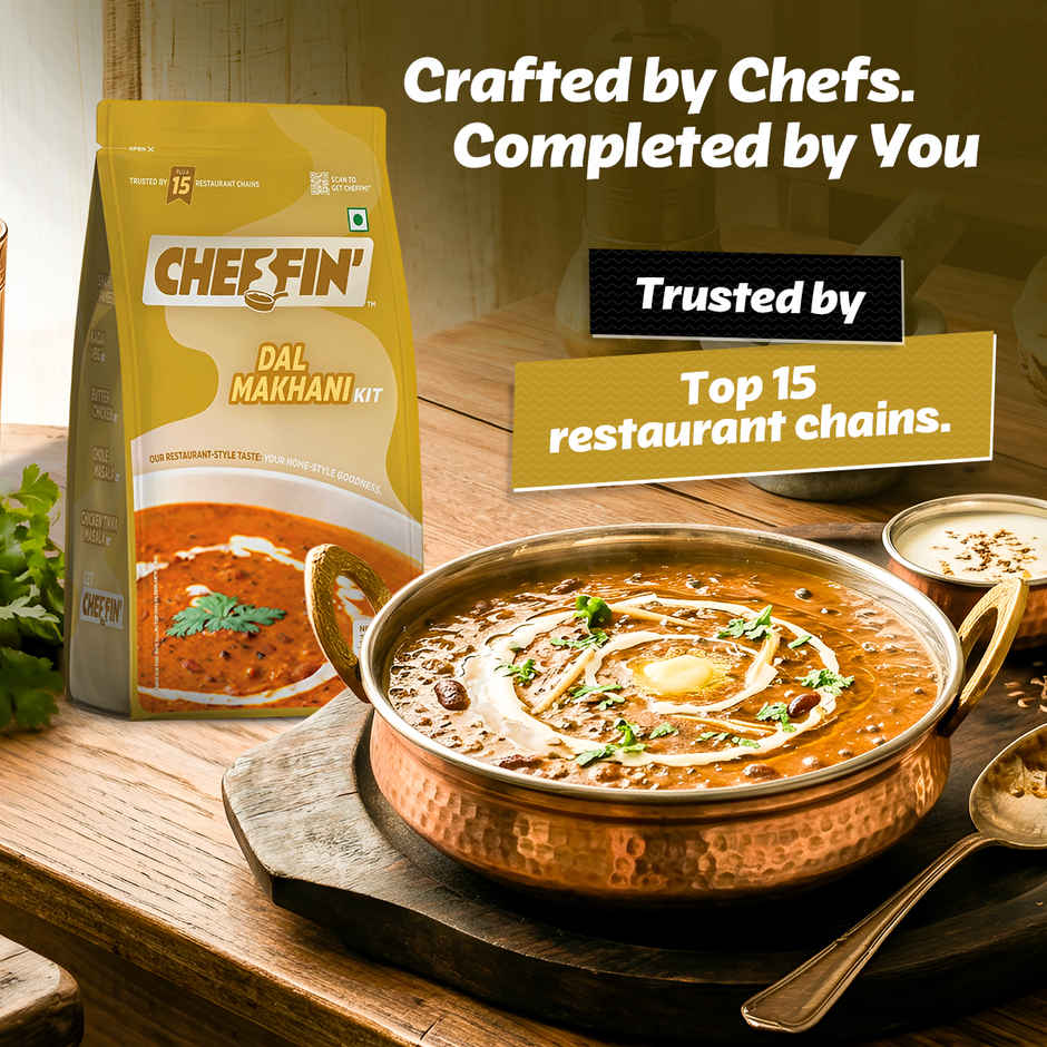 Cheffin' Dal Makhani | Gourmet Cooking Kit | Serves 2-3 | Ready in 10 Min