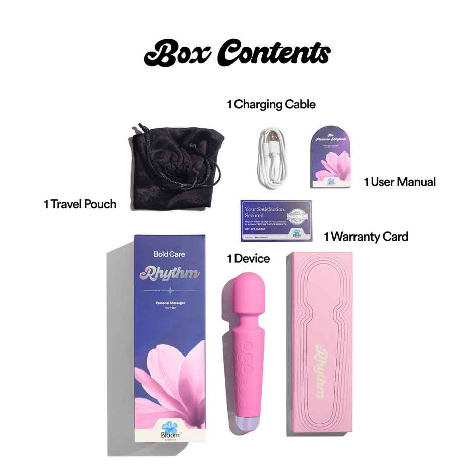 Bold Care Rhythm 20 Modes 360 Movable Head Flexible Wand | 1 Year Warranty