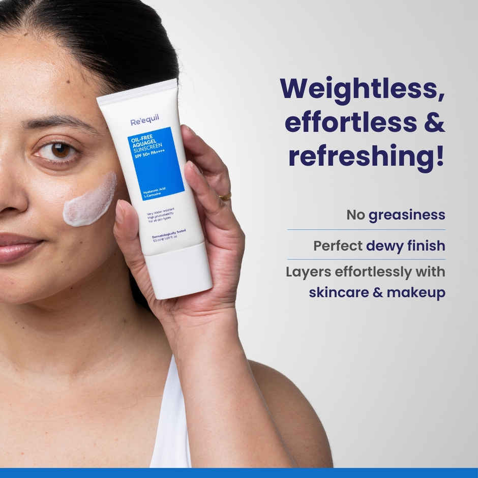 Re'Equil Oil Free Aquagel Sunscreen Hyaluronic Acid For Hydration