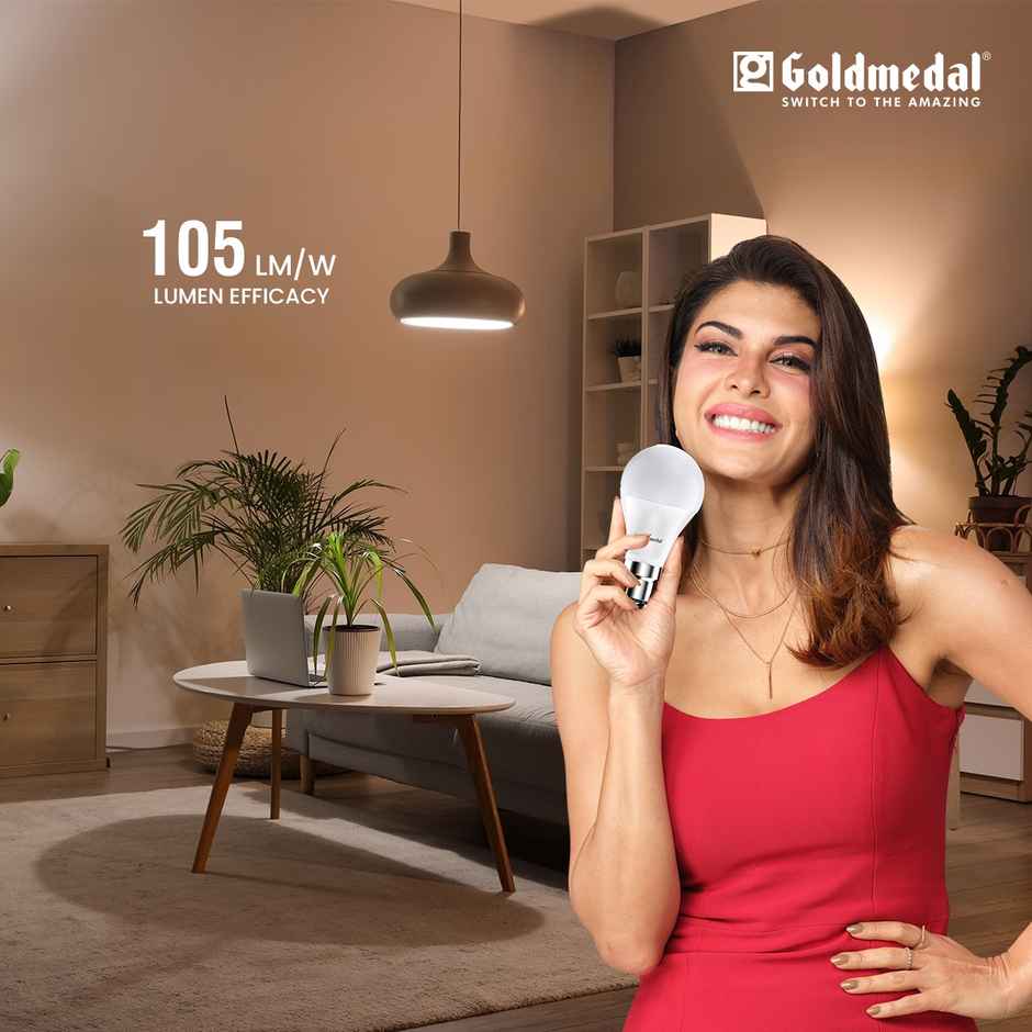 Goldmedal WOW 9W B22 Base LED Bulb For Home & Office | 230 Degree Light Coverage | 4kV Surge Protection | High Voltage Protection | Energy Efficient