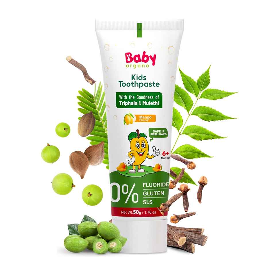 BabyOrgano Ayurvedic Herbal Kids Toothpaste - Mango Flavor