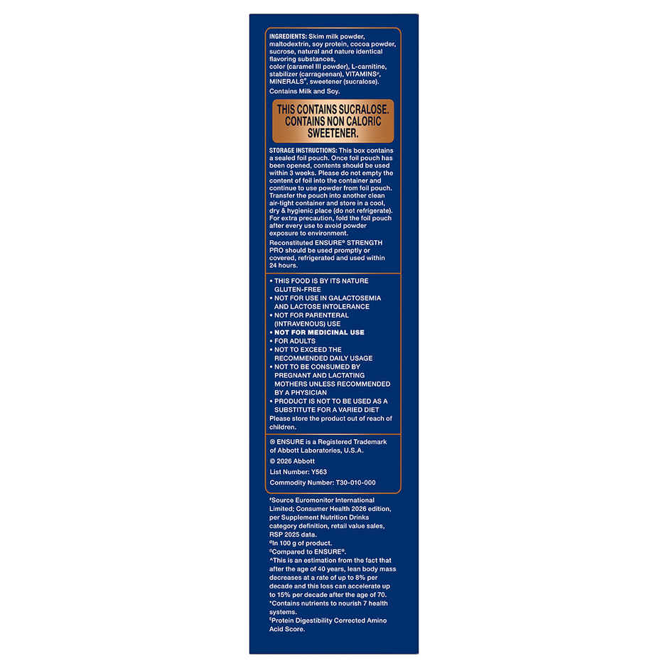 Ensure Strength Pro Chocolate High Protein | L-Carnitine
