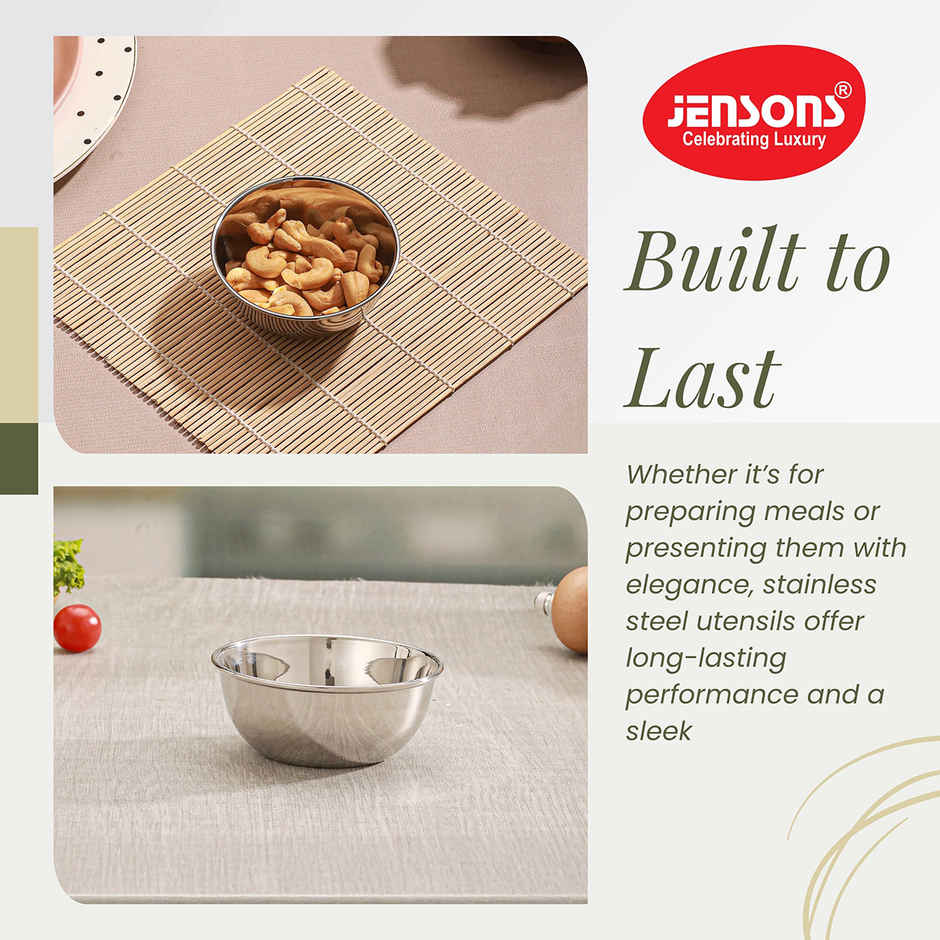 Jensons Stainless Steel Katori 6 Inch Combo