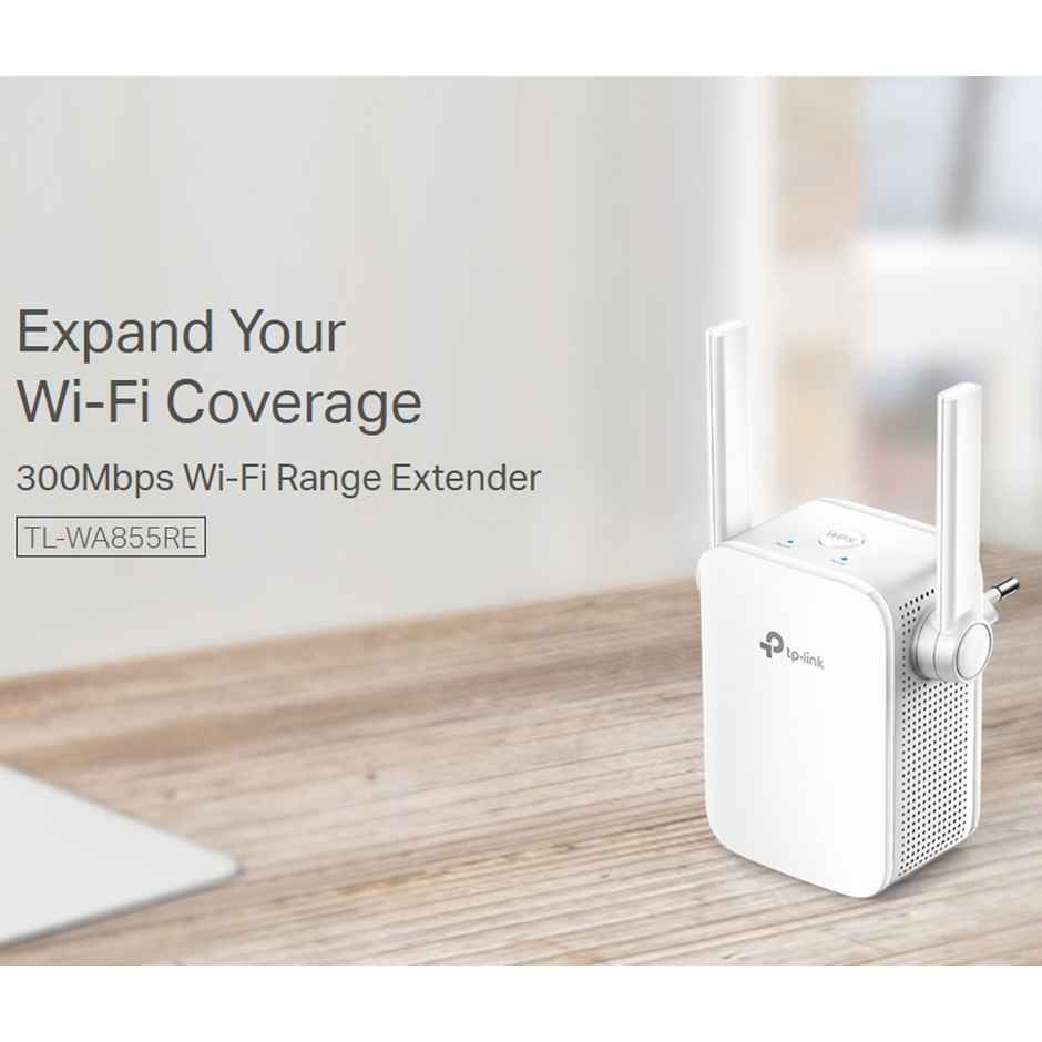 TP-Link TL-WA855RE 300Mbps Single Band Wi-Fi Range Extender, Plug and Play, Access Point Mode