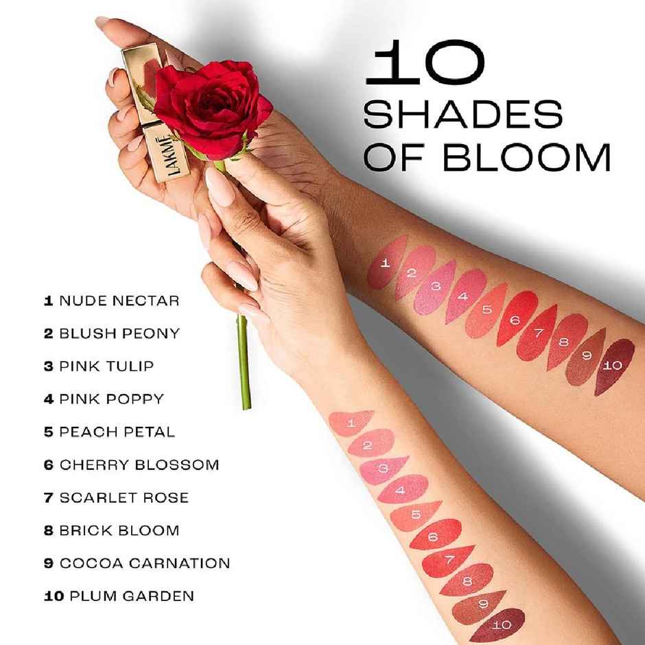 Lakme Rouge Bloom Powder Matte Bullet Nude Nectar 201