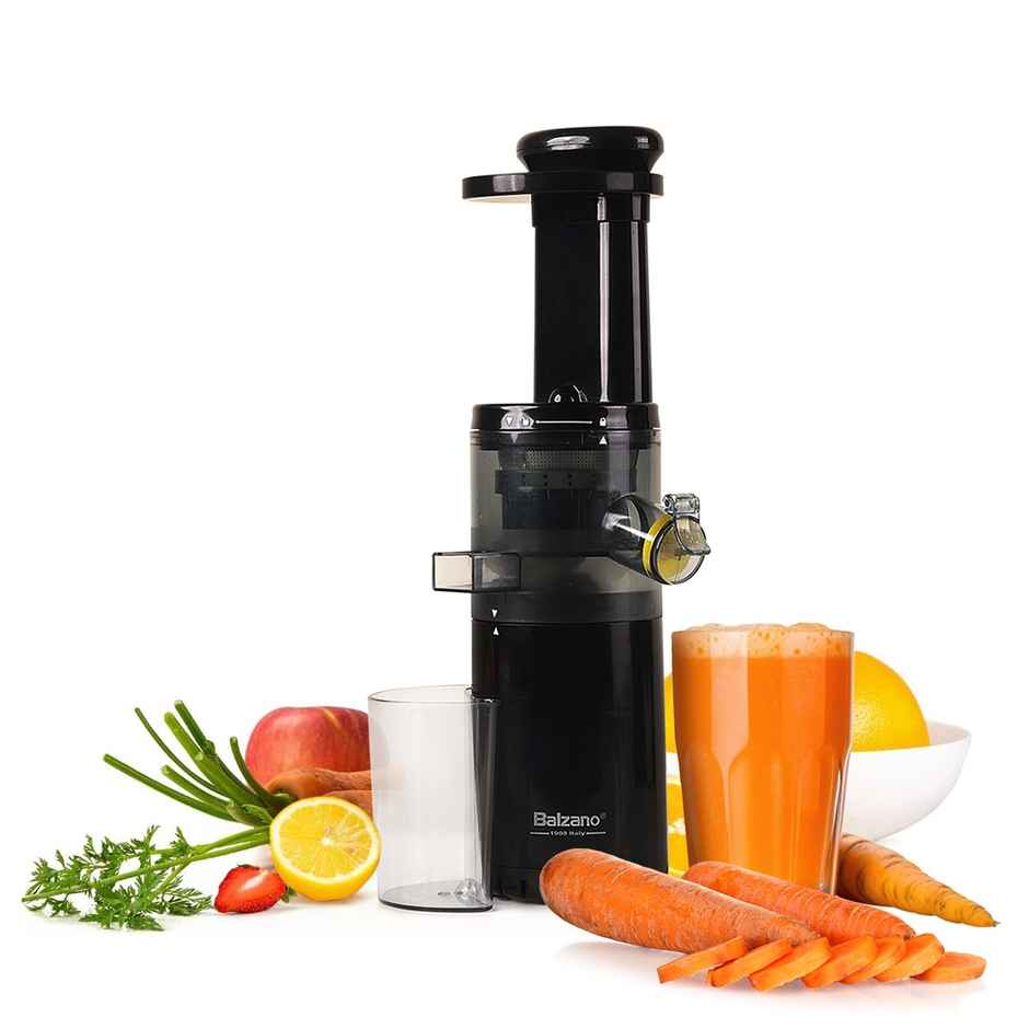 Balzano Cold Press Juicer - Slow Juicer For Fruits and Vegetables | 100W - Black