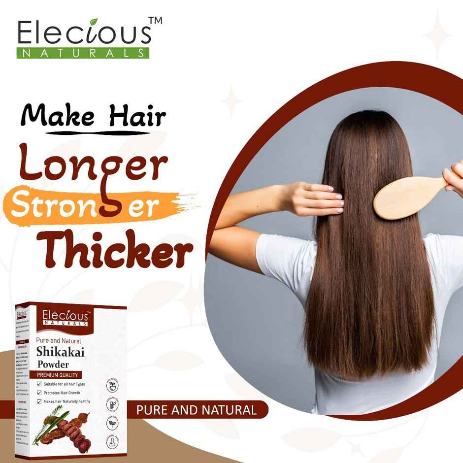 Elecious Shikakai Powder for Hair | For Hair Wash and Shampoo