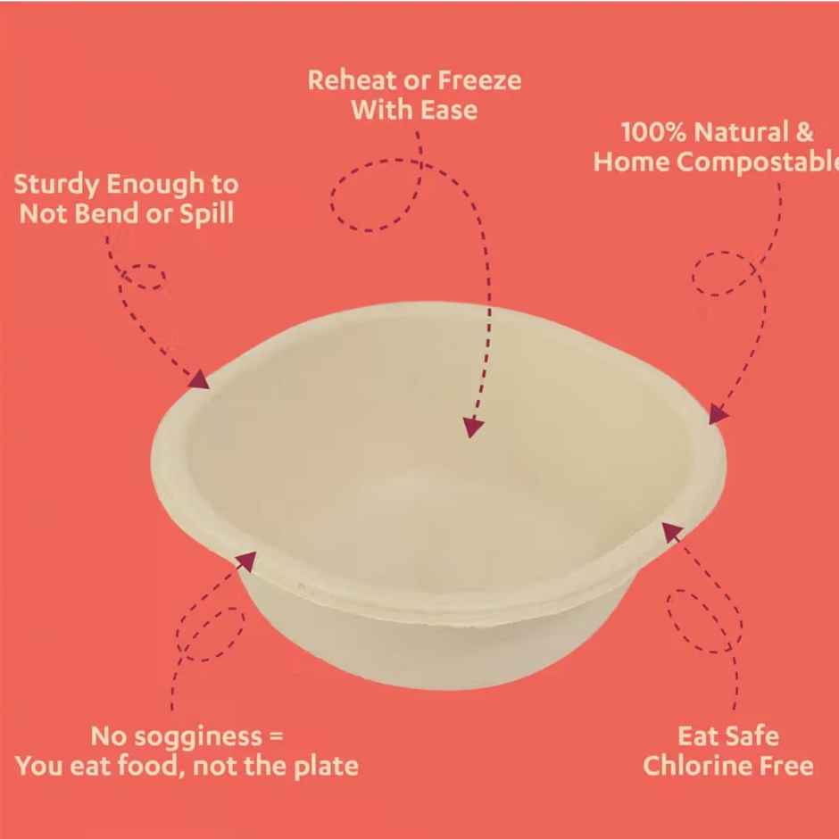 Bagasse Bowl | Square | 180 ml | 25 pcs | Naturepac