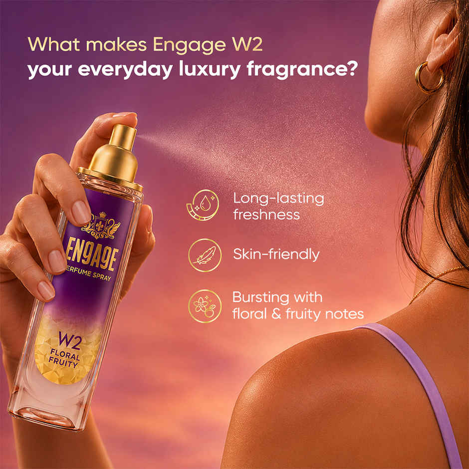 Engage W2 Perfume Spray for Women | Floral & Fruity | Berries, Orchid, Vanilla