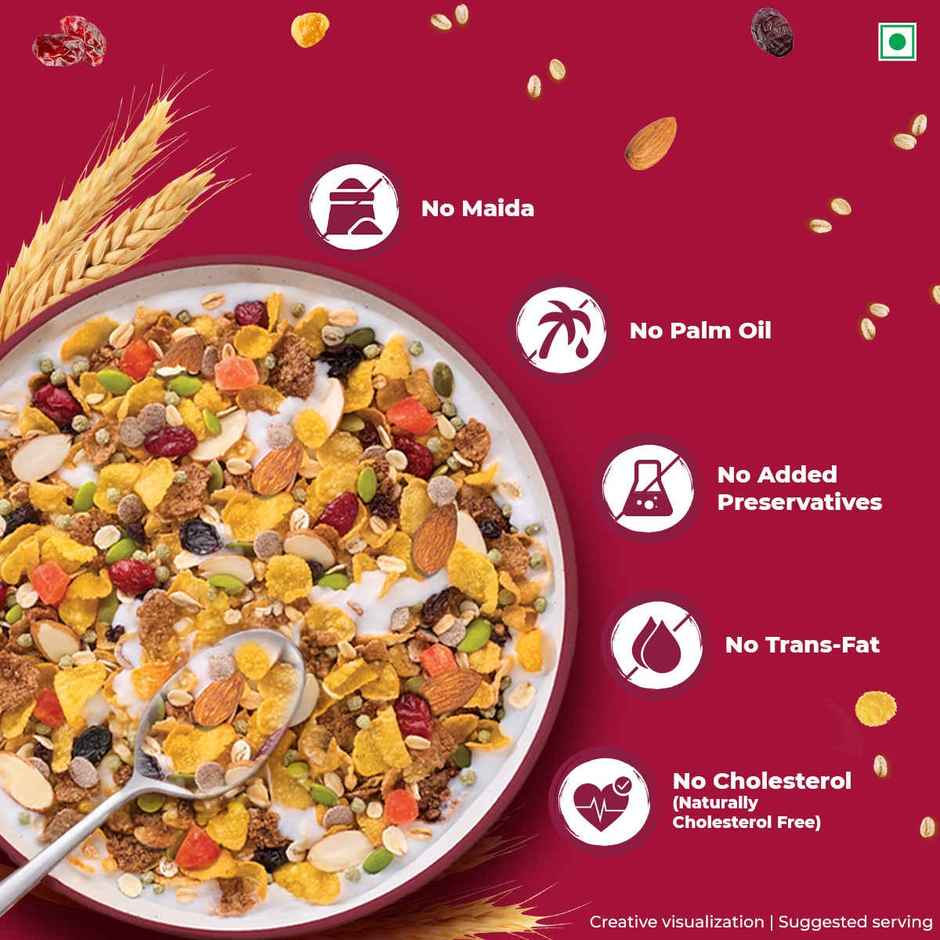 Kellogg's Muesli Fruit Nut & Seeds | 12 In 1 Power Breakfast | No Maida | No Palm Oil | India's No 1 Muesli