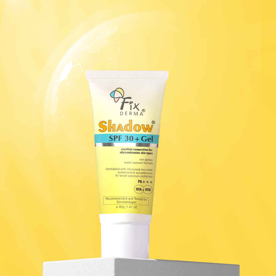 Fixderma Shadow Sunscreen SPF 30+ PA+++ Gel, Light Weight For Oily & Acne Prone Skin