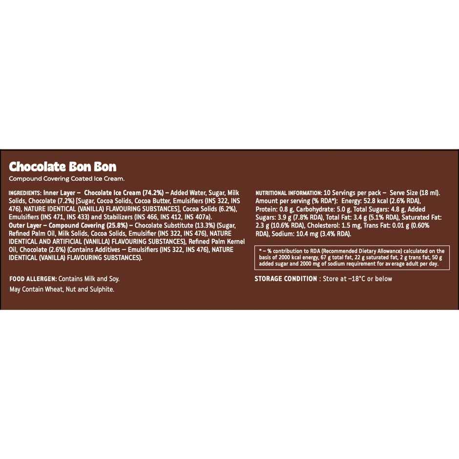 Hocco Ice Creams Chocolate Bon Bon