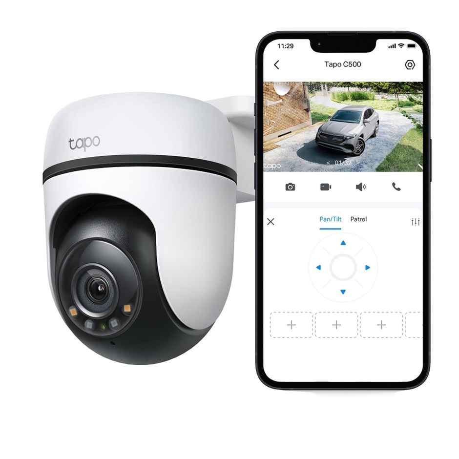 TP-Link Tapo C500 Outdoor Pan/Tilt Home Security WiFi Smart Camera | 2MP 1080p Full HD Live View | 360Degree  Visual Coverage | Night Vision | Support Alexa and Google Assistant | 2-Way Audio - White