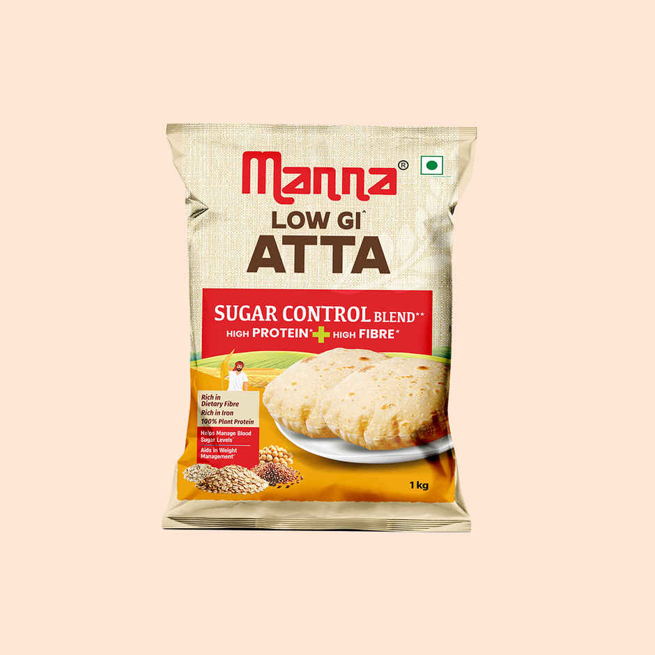 Manna Low Gi Atta - Diabetic Friendly| High Protein & Fibre
