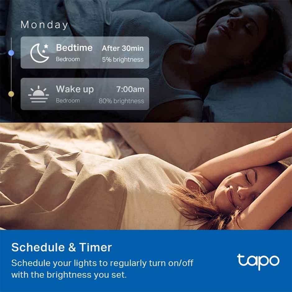 TPLink Tapo L530B(2Pack) Smart WiFi Light Bulb, , 8.7W, Compatible with Alexa, Multicolor | B22 Base Holder