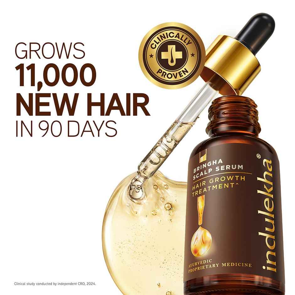 Indulekha Bringha Hair Growth Treatment Scalp Serum |Ayurvedic Hair Growth Serum