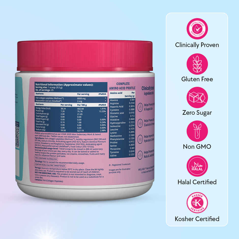 Chicnutrix Japanese Marine Collagen Peptides + 2 mg Astaxanthin, Lemonade Flavour