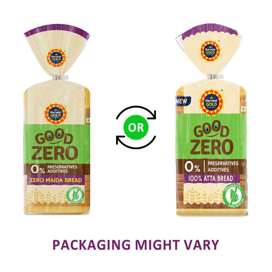 Harvest Gold - Good Zero- Pure Atta Bread (Zero Preservatives, Zero Palm Oil, Zero Addtives)