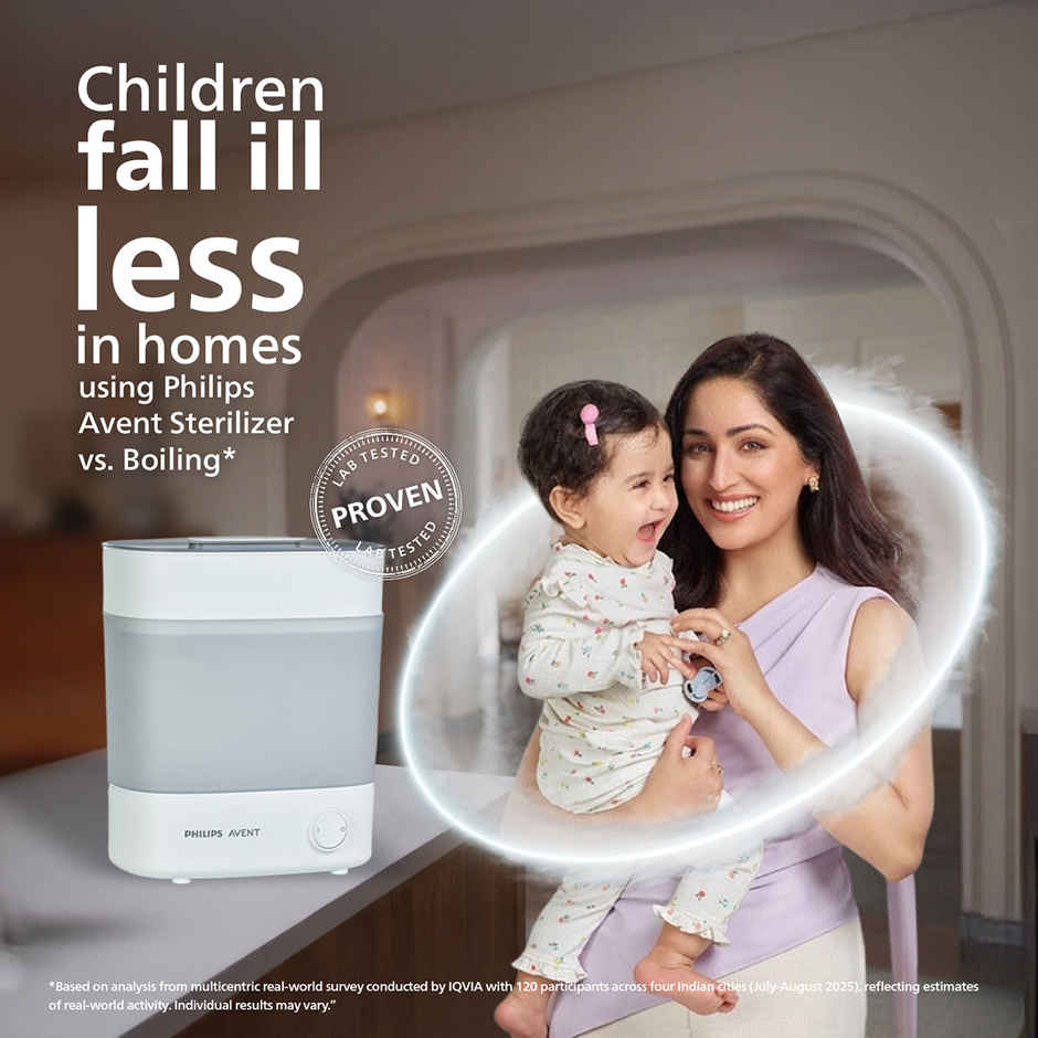 Philips Avent Bottle Sterilizer | Kills 99% Germs | Natural Steam | Stays 24hrs | SCF291/00