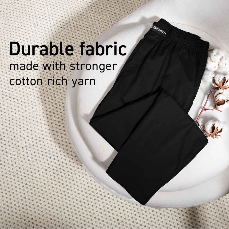 DaMENSCH Men's Cotton Tapered Fit Pyjama | Black - M