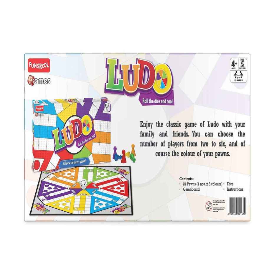 Funskool Games Ludo | Family Board Game | 2 - 6 Player Game | 4+ Years