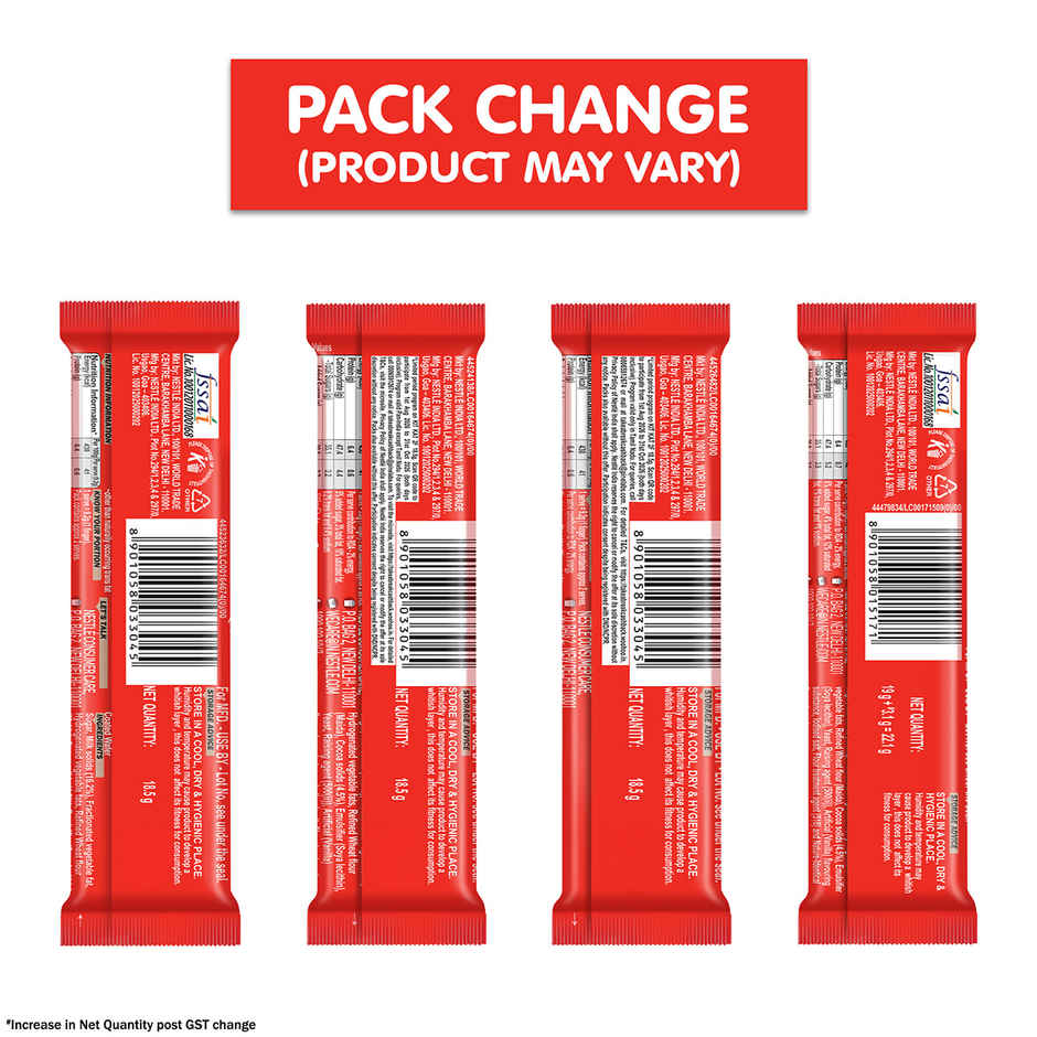 Nestle Kitkat Choco Coated Wafer Bar Chocolate