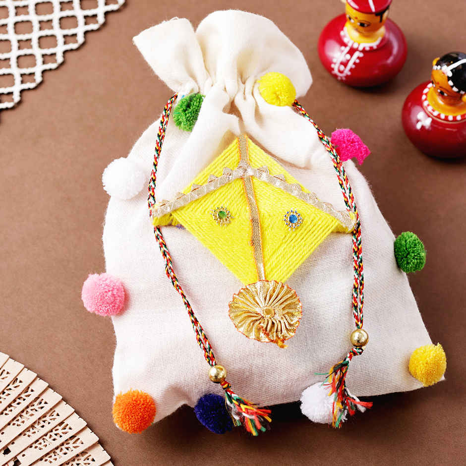 Fancy Kite Potli Bag | Traditional Festival Pouch | Assorted | Oye Happy