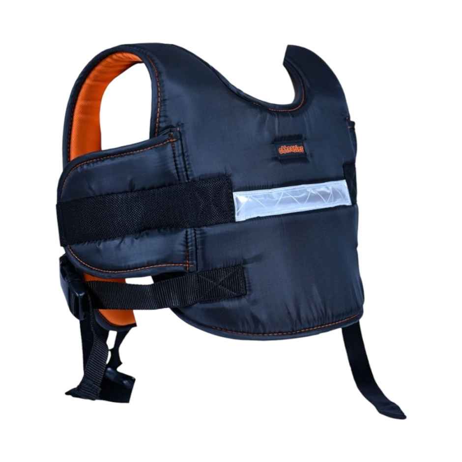 Two Wheeler Child Safety Belt ( Black) & Penguin Soft Toy (Blue) Combo