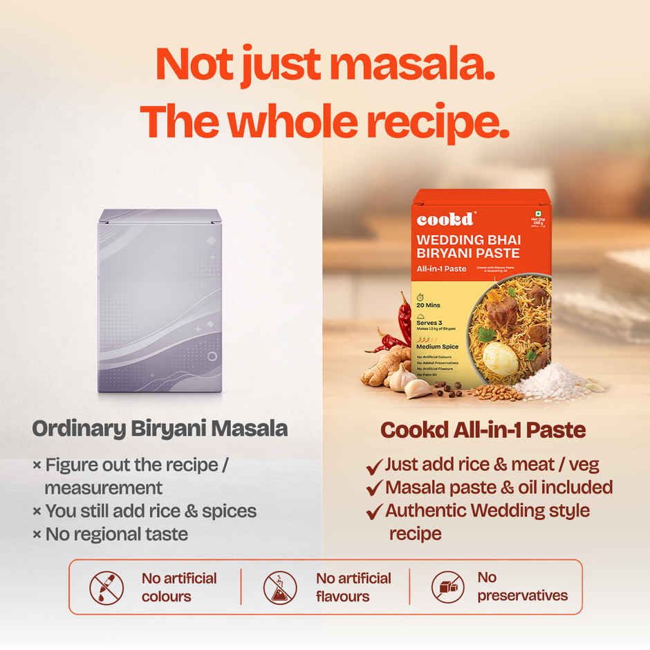 Cookd Wedding Bhai Biryani Masala Paste - Ready to Cook