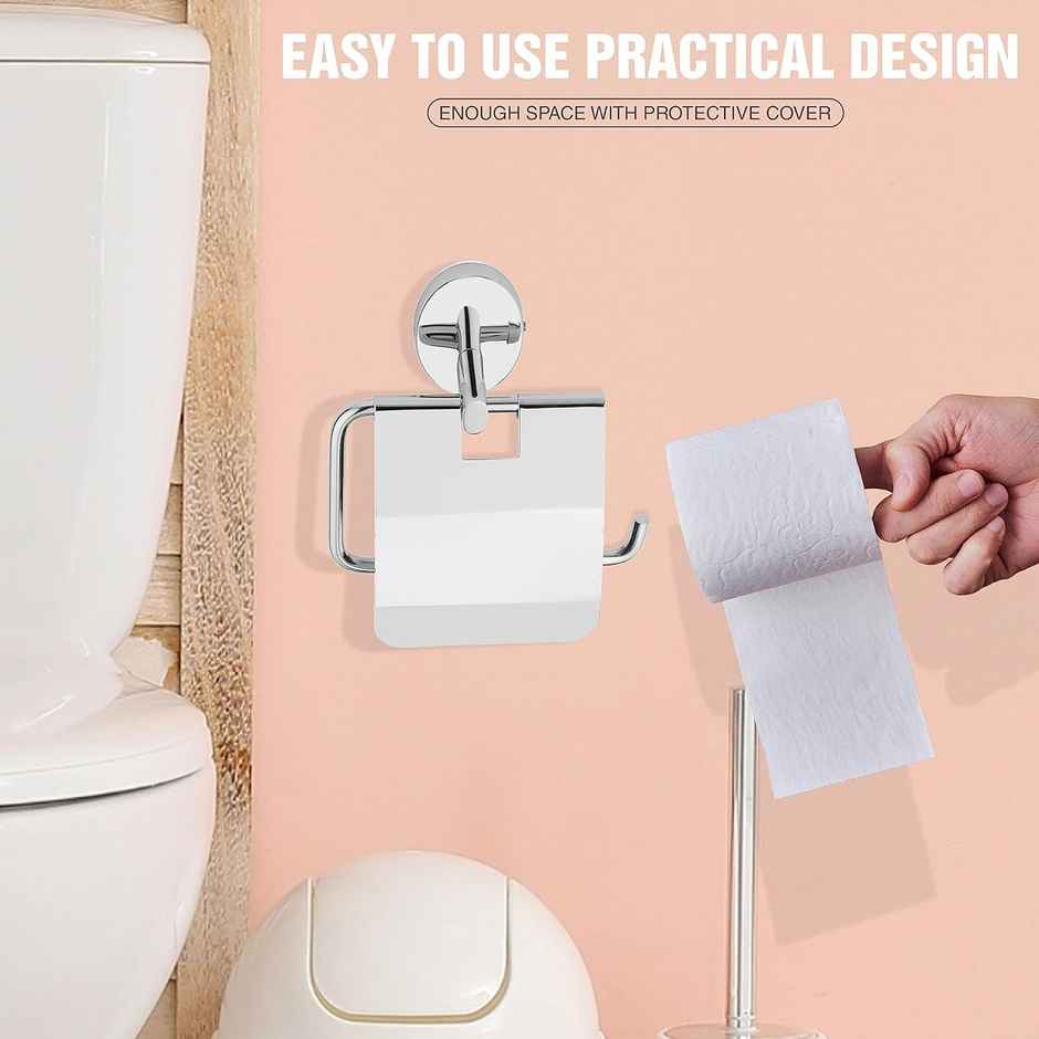 GLOXY Toilet Paper Holder Wall Mounted Tissue Roll Dispenser Bathroom Accessories SS304