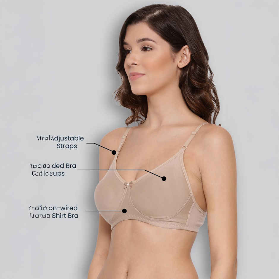 Lyra Women's Bra Non Padded Daily Wear Comfortable | Skin - 36B