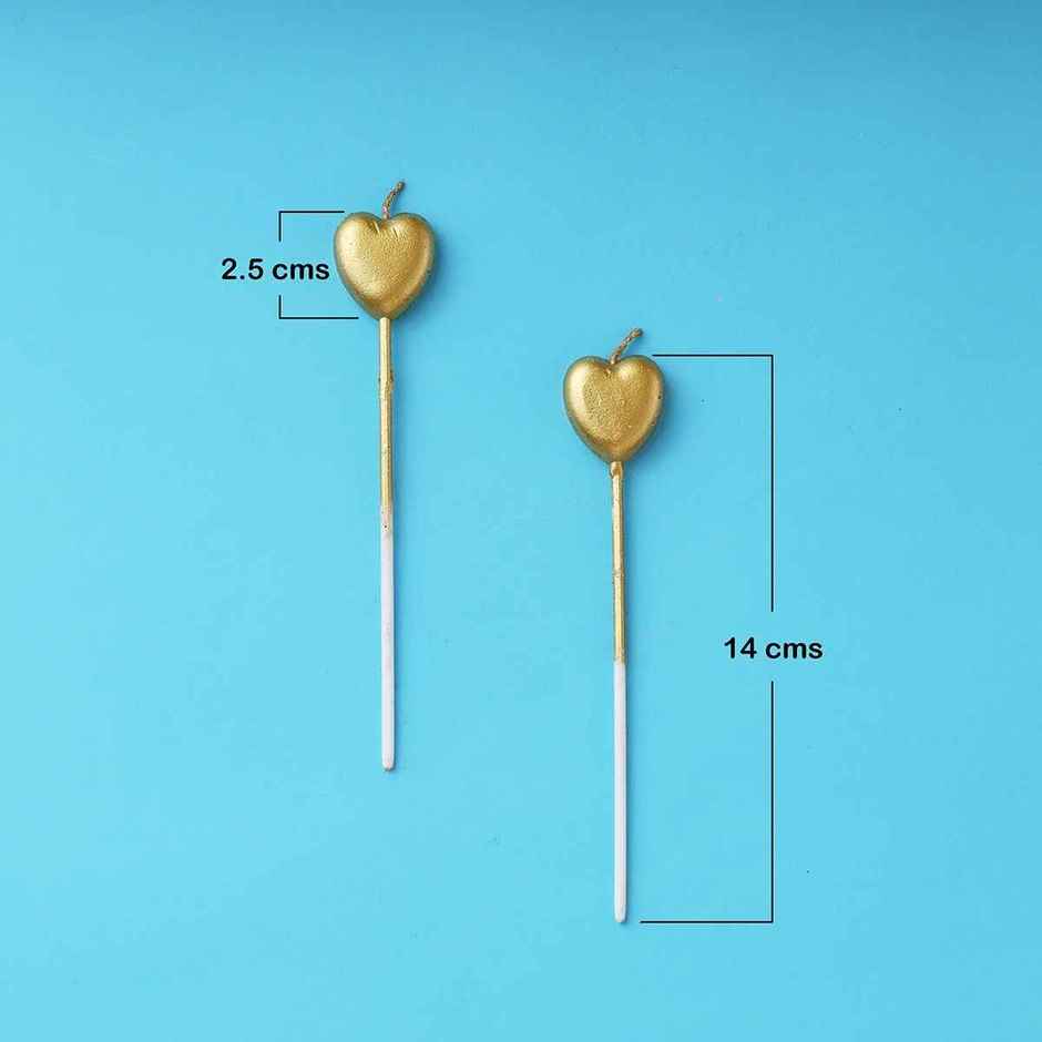 Heart Shape Stick Candles | Birthday Cake Decoration | Party Candles | Valentine | Propcon