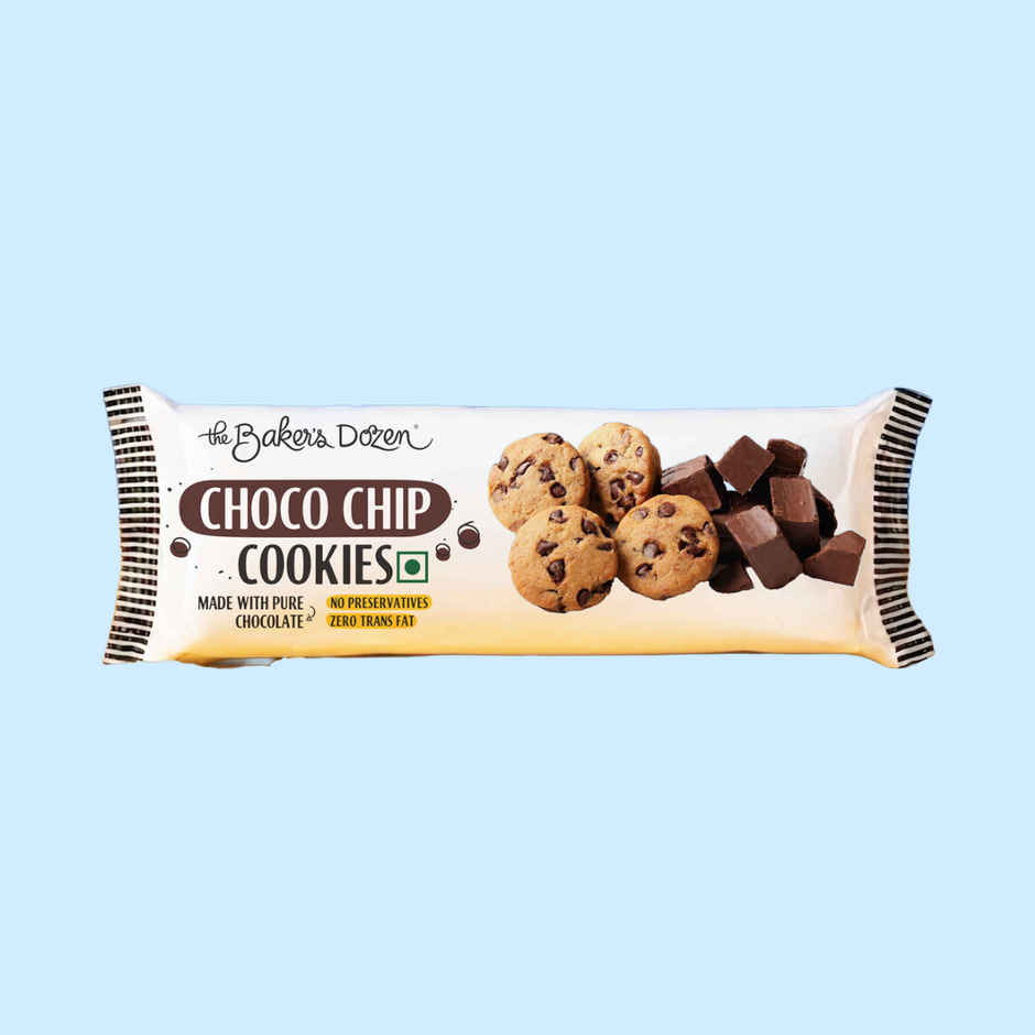 The Baker's Dozen Chocochip Cookies | Protein & Fibre Rich | Chocolate Cookies | Zero Palm Oil