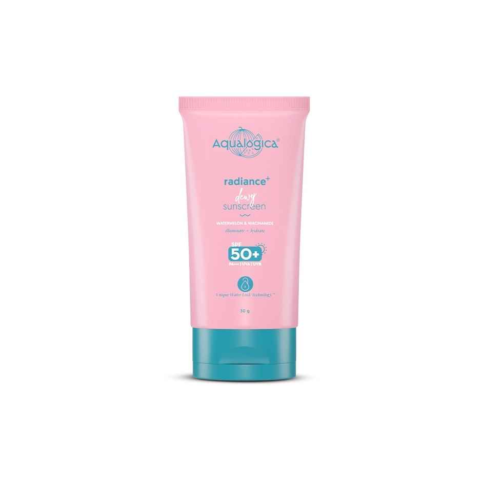 Aqualogica Radiance+ Dewy Lightweight Sunscreen Gel SPF 50+ PA+++ for Oily & Acne-Prone Skin