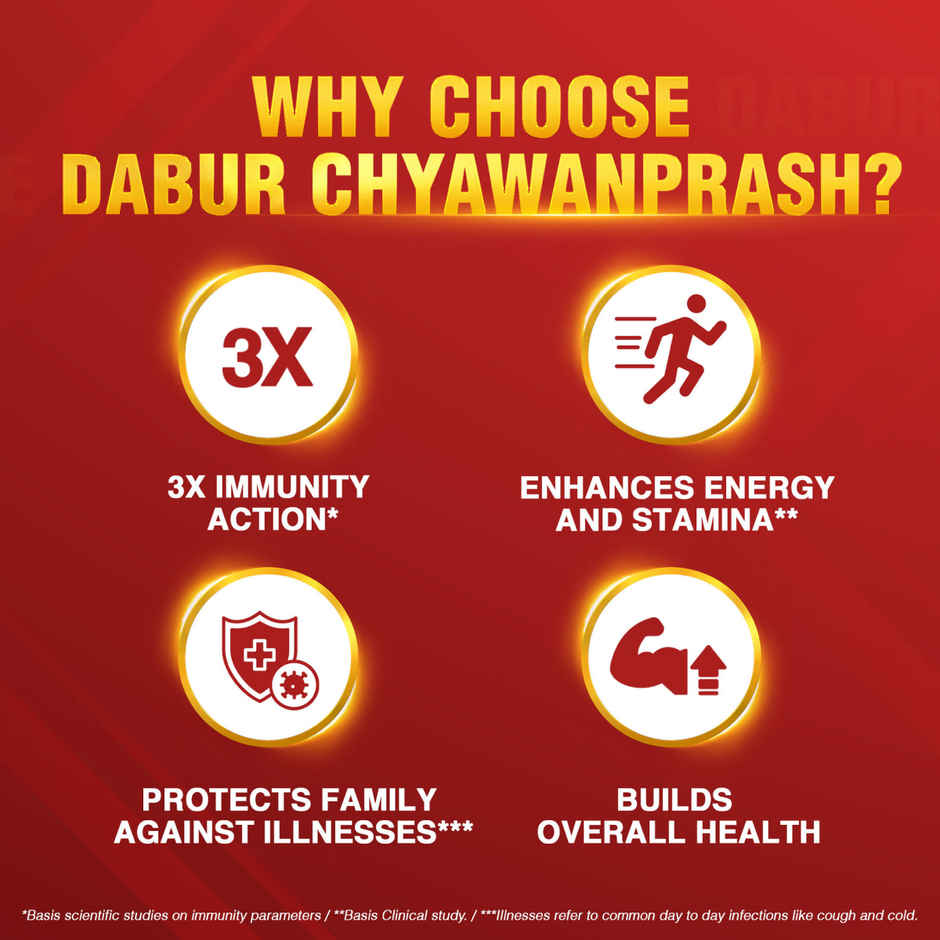 Dabur Chyawanprash Awaleha - 3x Immunity Action with 40+ Ayurvedic Herbs