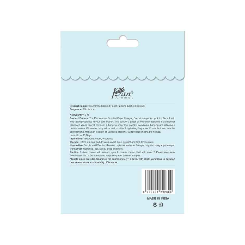 Pan Aromas Citrolemon Scented Air Freshener | Paper Hanging Sachet