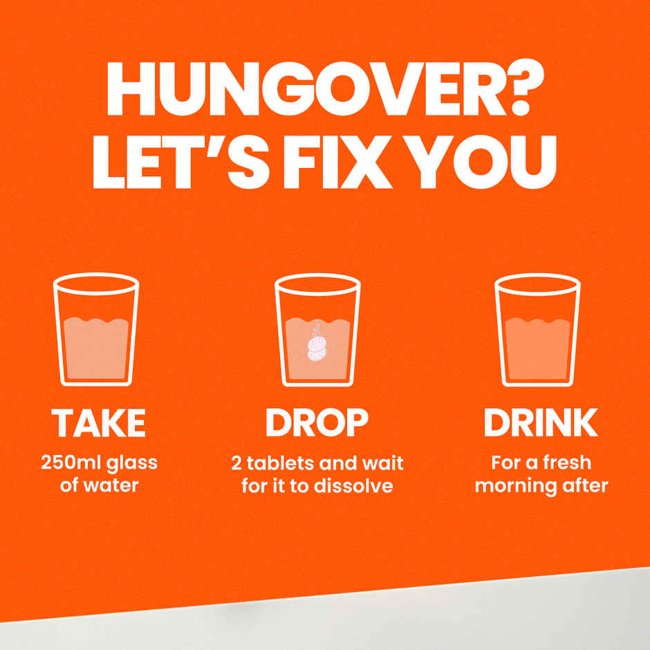 Fast&Up Nightout Instant Hangover Relief Drink |Fizzy Lemon Flavour
