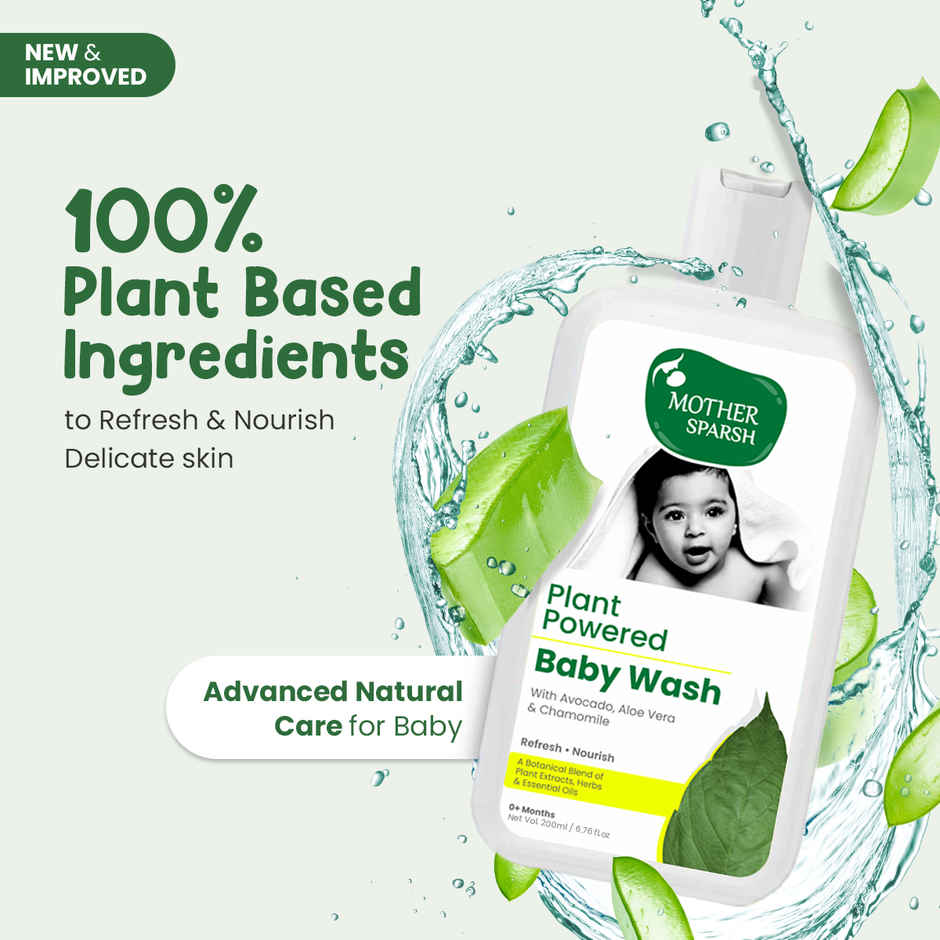 Mother Sparsh Plant Powered Natural Hydrating Baby Wash With Avacado Oil & Coconut
