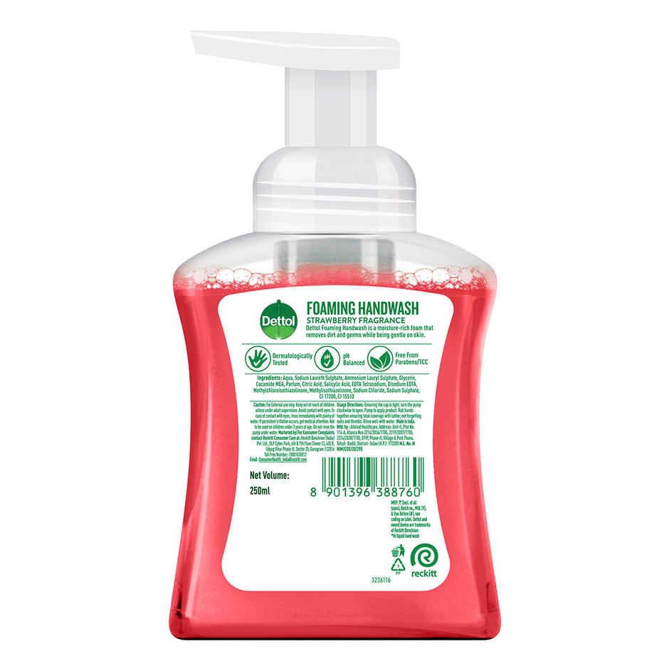 Dettol Foaming Handwash Aloe Coconut Pump (250ml) & Dettol Foaming Handwash Strawberry Pump (250ml) Combo