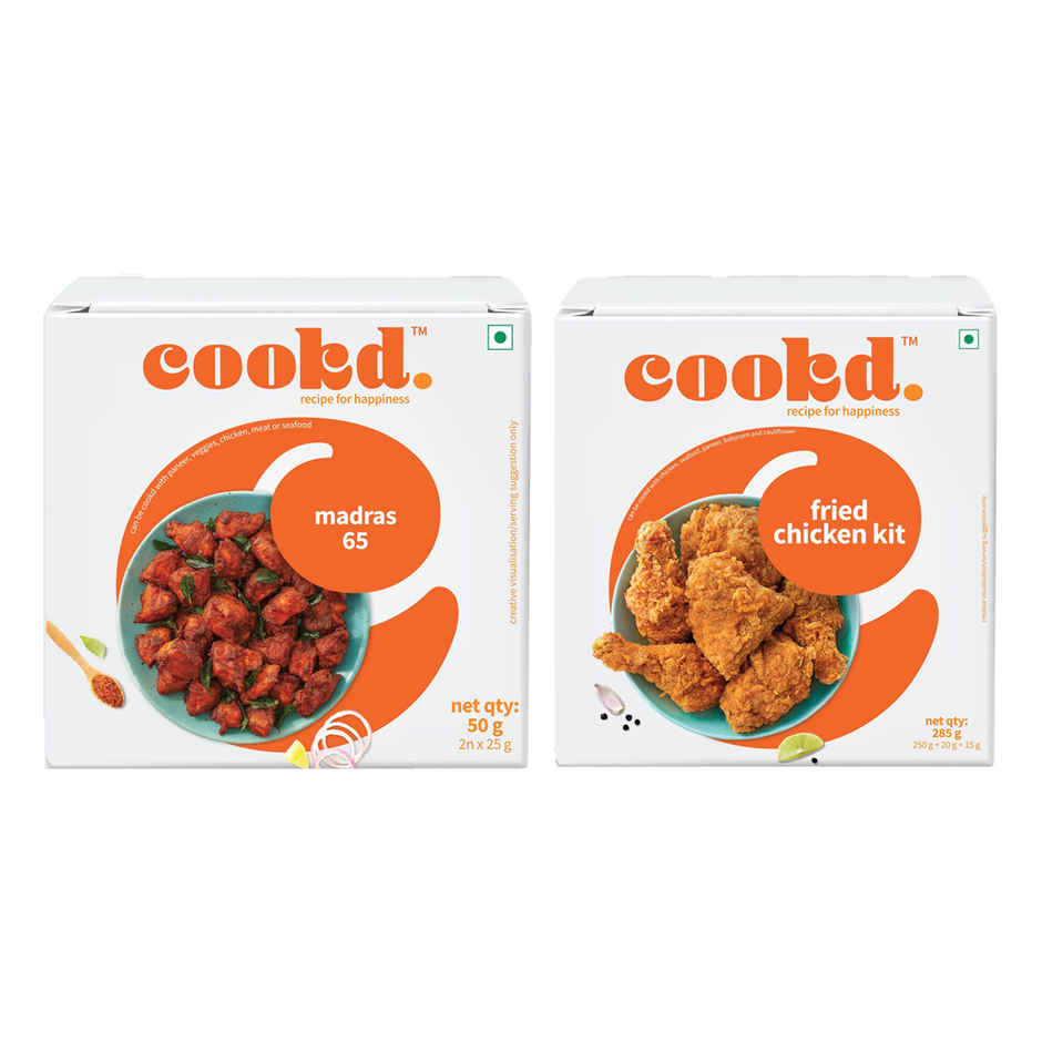 Cookd Fried Chicken Kit (285g) & Cookd Madras 65 (50g) Combo