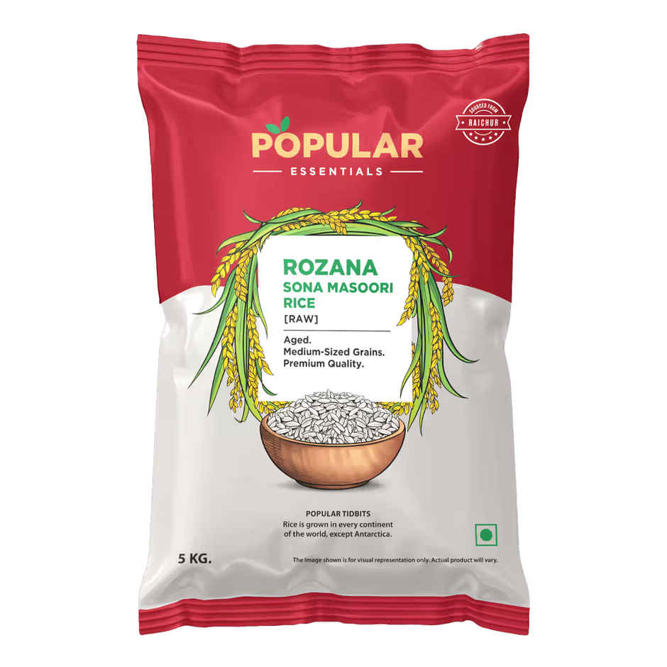 Popular Essentials Rozana Sona Masuri Raw Rice