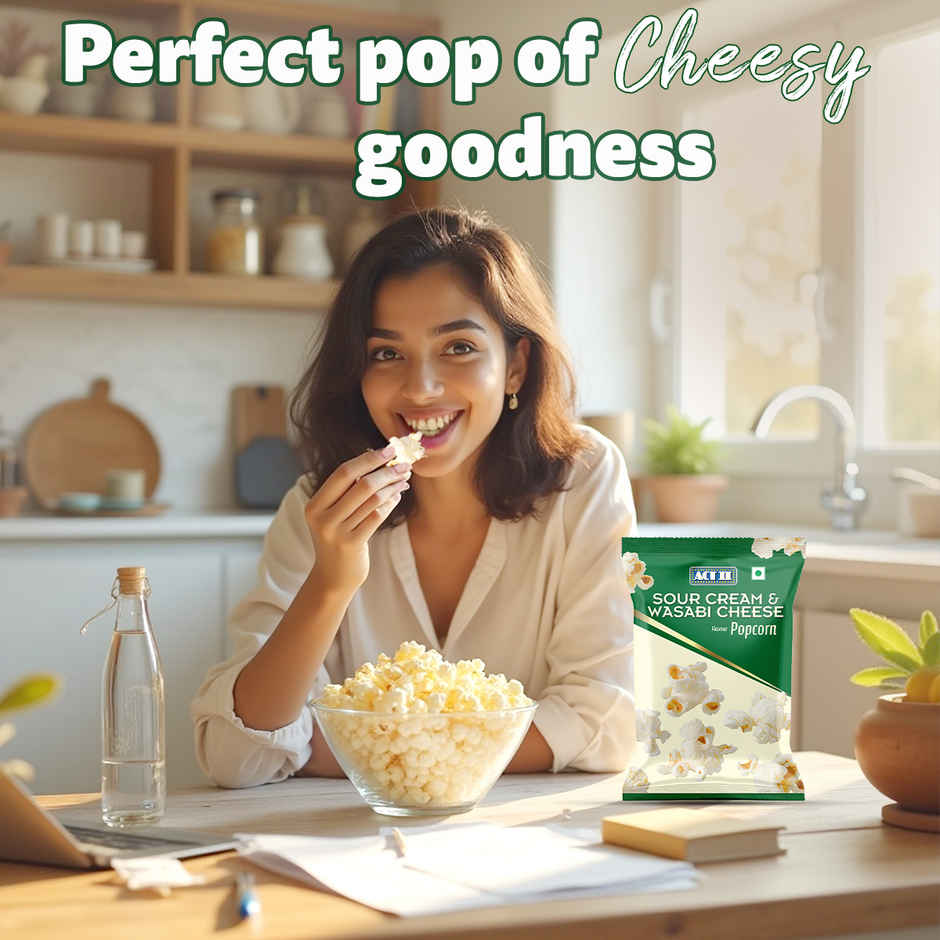 ACT II Sour Cream & Wasabi Cheese Popcorn | Gourmet Popcorn | Premium Snacks | Munchies