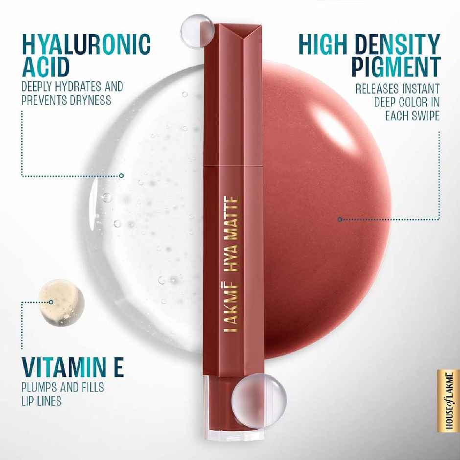 Lakme 9to5 Hya Matte Lip Liquid + Hyaluronic Acid | Monday Mocha