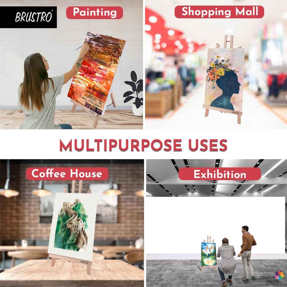 Brustro Artists Tabletop A - Frame Wooden Easel 12 inch