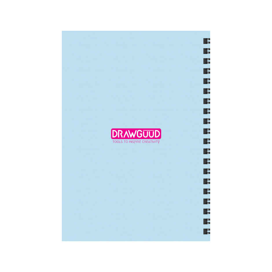 DRAWGUUD Single Line, Wiro Binding, Multicolour Thick Notebook - 200 Pages