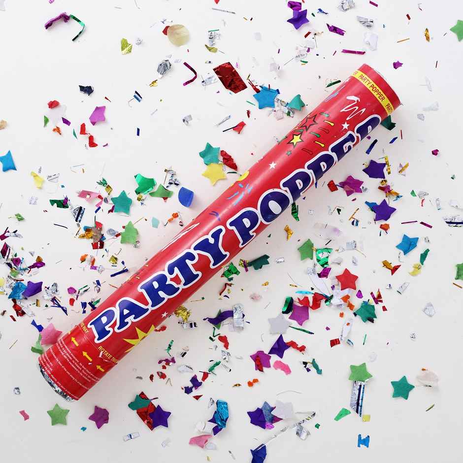 Confetti Party Popper | Birthday Celebration Accessories Party Shooter | 30 cm | Propcon
