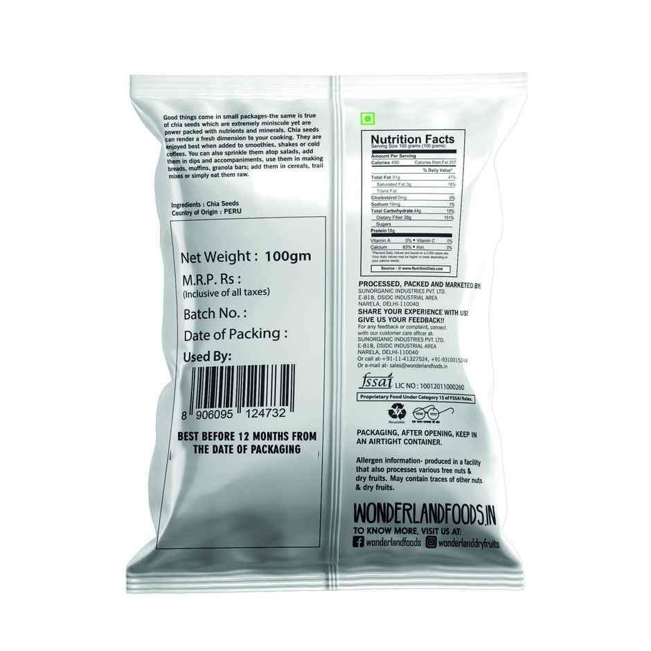 Wonderland Foods Chia Seeds