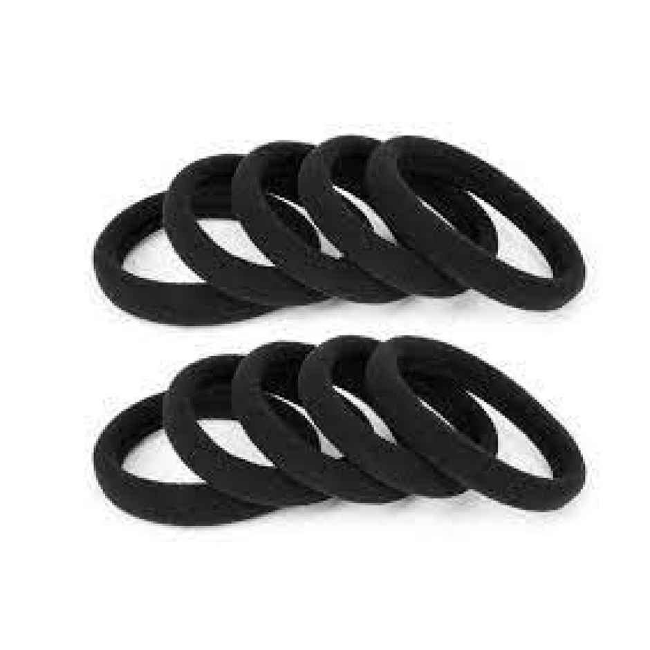 Pichai Rubber Hair Ties | Black | Durable & Stretchable